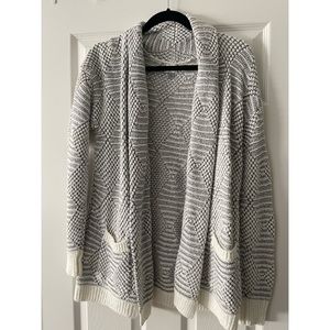 Grey & White Cardigan